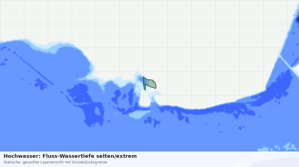 Statische Kartenansicht: Hochwasser: Fluss-Wassertiefe selten/extrem