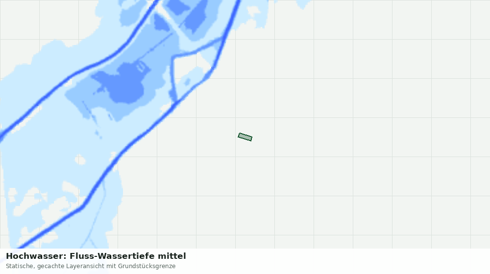 Statische Kartenansicht: Hochwasser: Fluss-Wassertiefe mittel