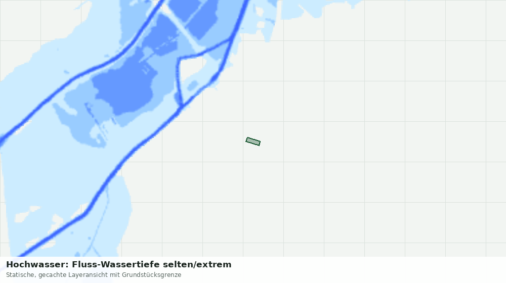 Statische Kartenansicht: Hochwasser: Fluss-Wassertiefe selten/extrem