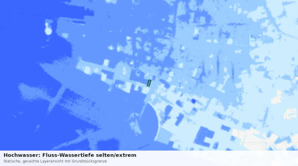 Statische Kartenansicht: Hochwasser: Fluss-Wassertiefe selten/extrem
