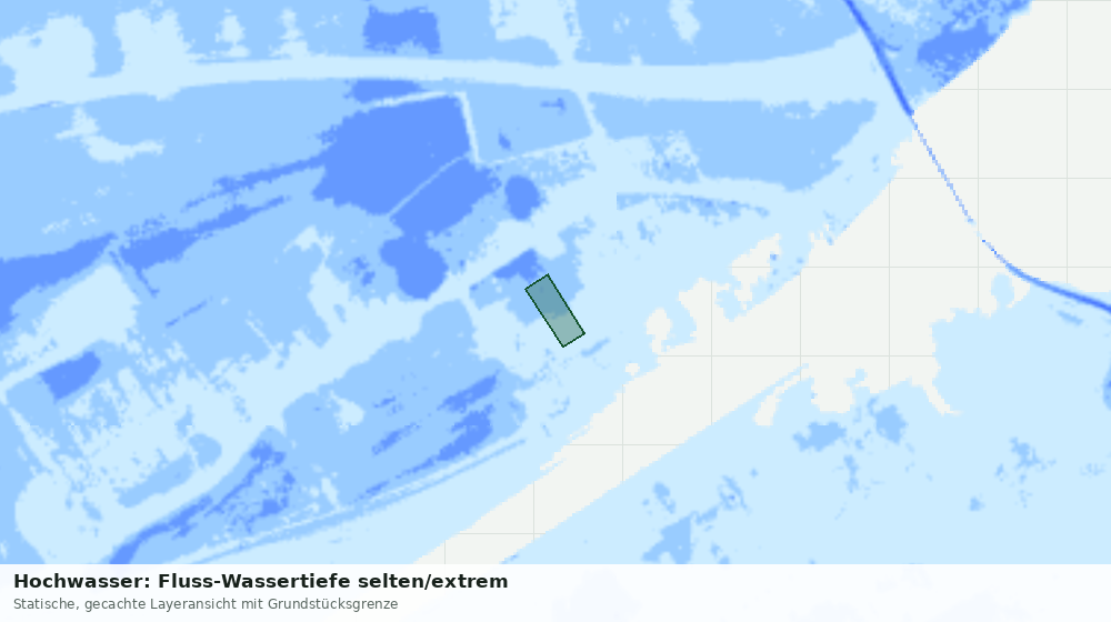 Statische Kartenansicht: Hochwasser: Fluss-Wassertiefe selten/extrem