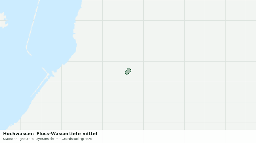 Statische Kartenansicht: Hochwasser: Fluss-Wassertiefe mittel