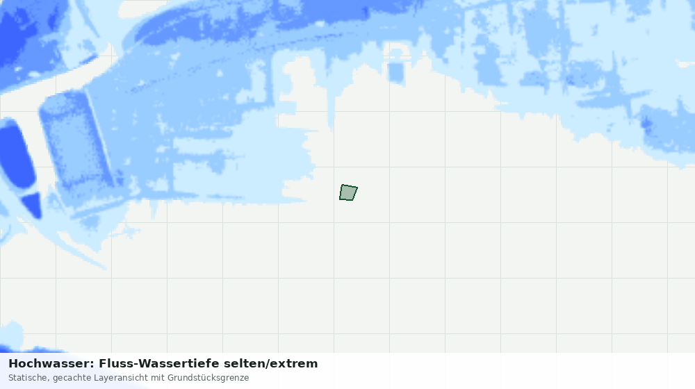 Statische Kartenansicht: Hochwasser: Fluss-Wassertiefe selten/extrem