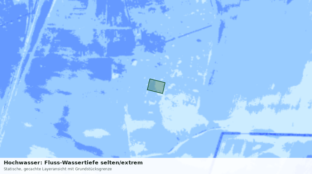 Statische Kartenansicht: Hochwasser: Fluss-Wassertiefe selten/extrem