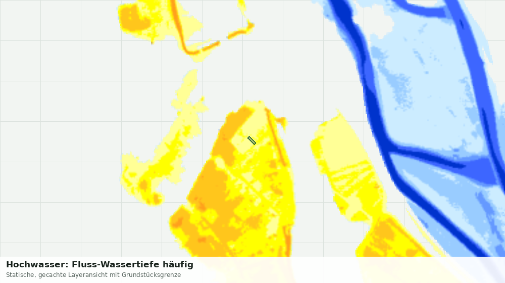 Statische Kartenansicht: Hochwasser: Fluss-Wassertiefe häufig