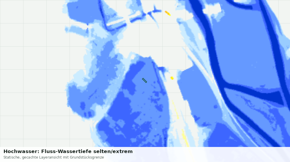 Statische Kartenansicht: Hochwasser: Fluss-Wassertiefe selten/extrem