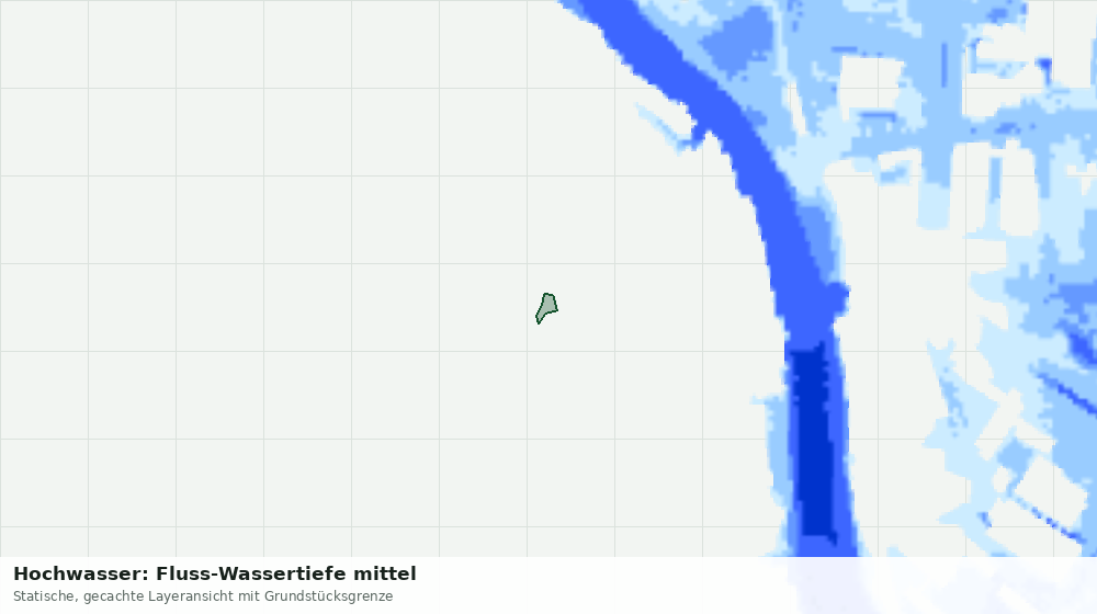 Statische Kartenansicht: Hochwasser: Fluss-Wassertiefe mittel