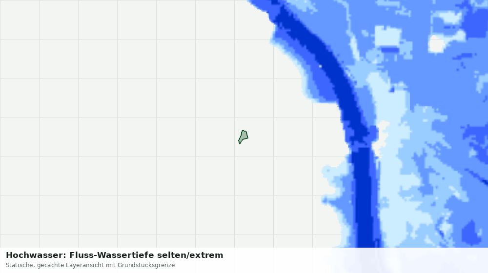 Statische Kartenansicht: Hochwasser: Fluss-Wassertiefe selten/extrem