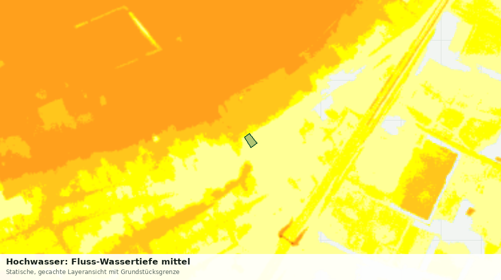 Statische Kartenansicht: Hochwasser: Fluss-Wassertiefe mittel