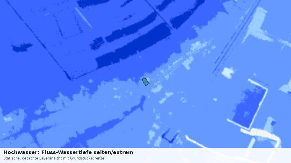 Statische Kartenansicht: Hochwasser: Fluss-Wassertiefe selten/extrem