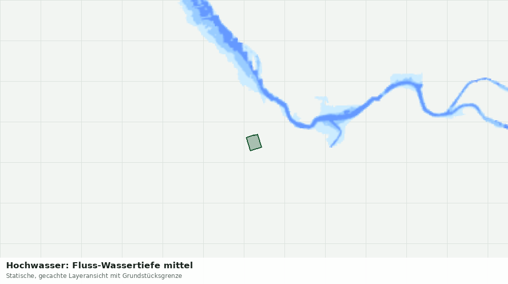Statische Kartenansicht: Hochwasser: Fluss-Wassertiefe mittel