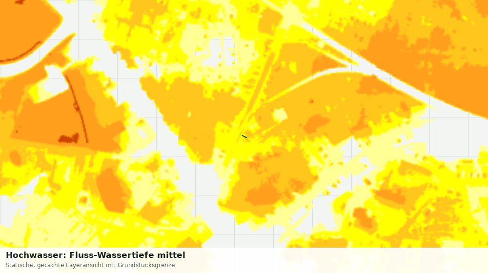 Statische Kartenansicht: Hochwasser: Fluss-Wassertiefe mittel