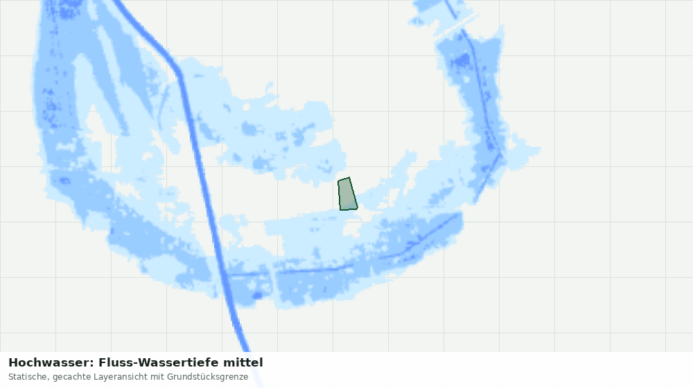 Statische Kartenansicht: Hochwasser: Fluss-Wassertiefe mittel
