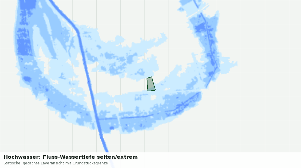 Statische Kartenansicht: Hochwasser: Fluss-Wassertiefe selten/extrem