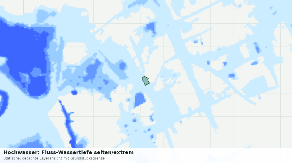 Statische Kartenansicht: Hochwasser: Fluss-Wassertiefe selten/extrem