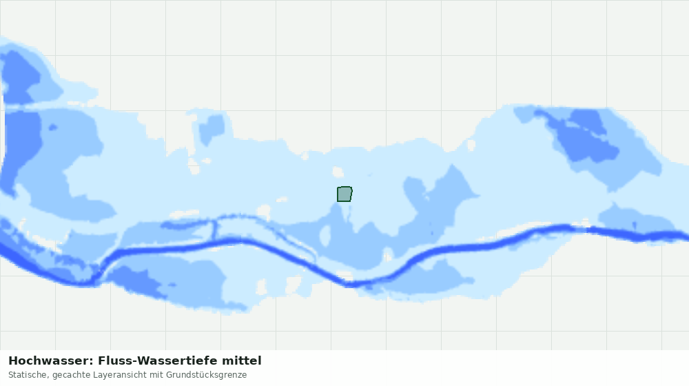 Statische Kartenansicht: Hochwasser: Fluss-Wassertiefe mittel