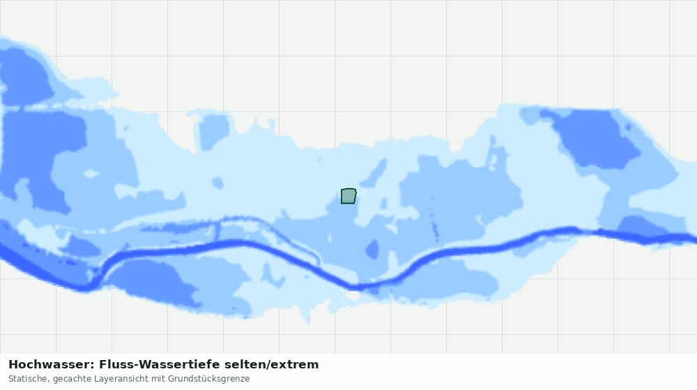 Statische Kartenansicht: Hochwasser: Fluss-Wassertiefe selten/extrem