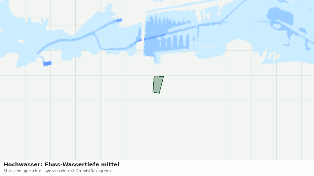 Statische Kartenansicht: Hochwasser: Fluss-Wassertiefe mittel