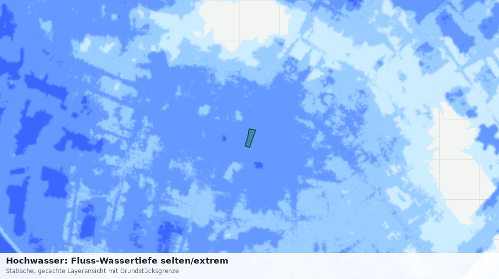 Statische Kartenansicht: Hochwasser: Fluss-Wassertiefe selten/extrem