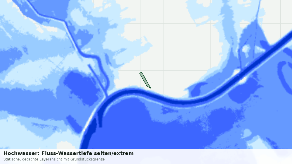 Statische Kartenansicht: Hochwasser: Fluss-Wassertiefe selten/extrem