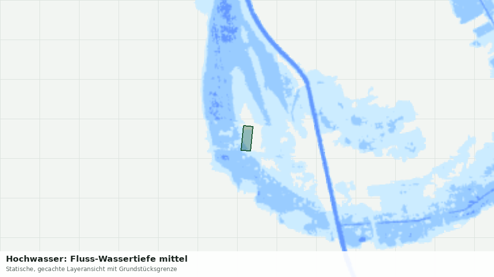Statische Kartenansicht: Hochwasser: Fluss-Wassertiefe mittel