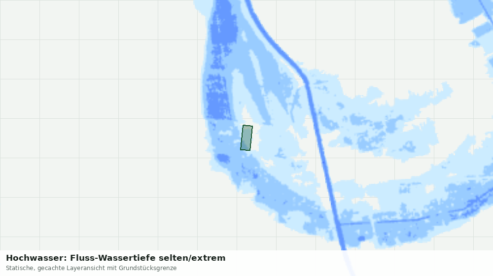 Statische Kartenansicht: Hochwasser: Fluss-Wassertiefe selten/extrem