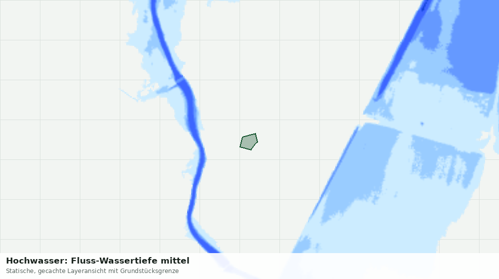 Statische Kartenansicht: Hochwasser: Fluss-Wassertiefe mittel