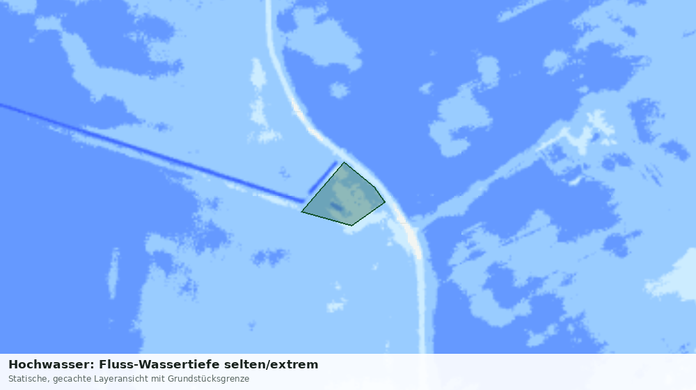 Statische Kartenansicht: Hochwasser: Fluss-Wassertiefe selten/extrem