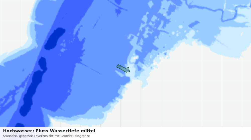 Statische Kartenansicht: Hochwasser: Fluss-Wassertiefe mittel