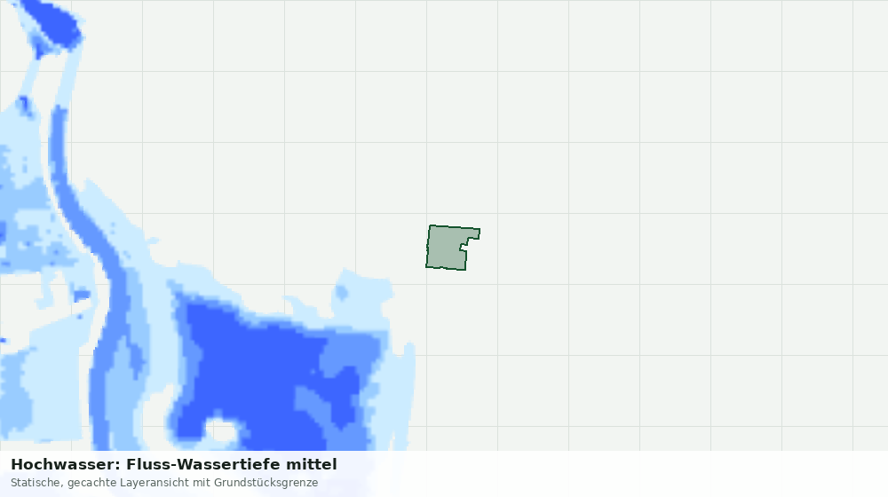 Statische Kartenansicht: Hochwasser: Fluss-Wassertiefe mittel
