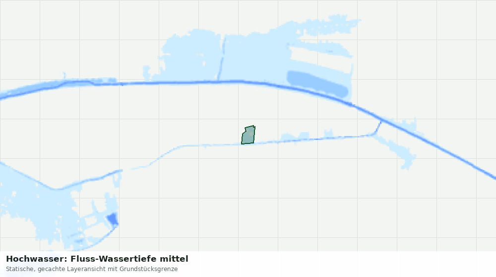Statische Kartenansicht: Hochwasser: Fluss-Wassertiefe mittel