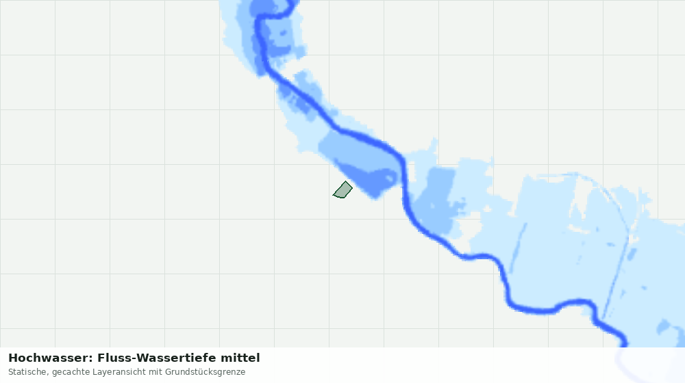 Statische Kartenansicht: Hochwasser: Fluss-Wassertiefe mittel