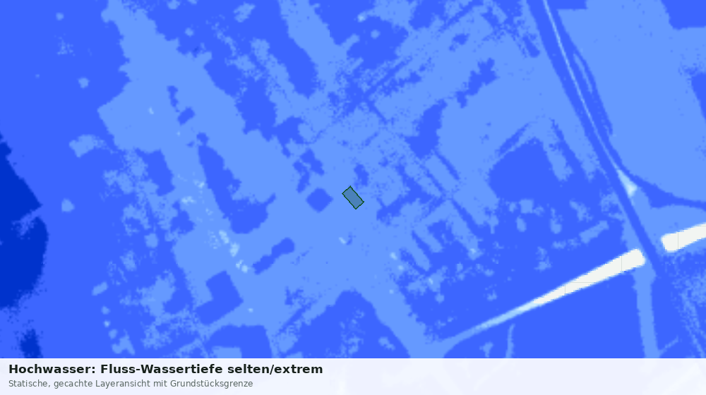 Statische Kartenansicht: Hochwasser: Fluss-Wassertiefe selten/extrem