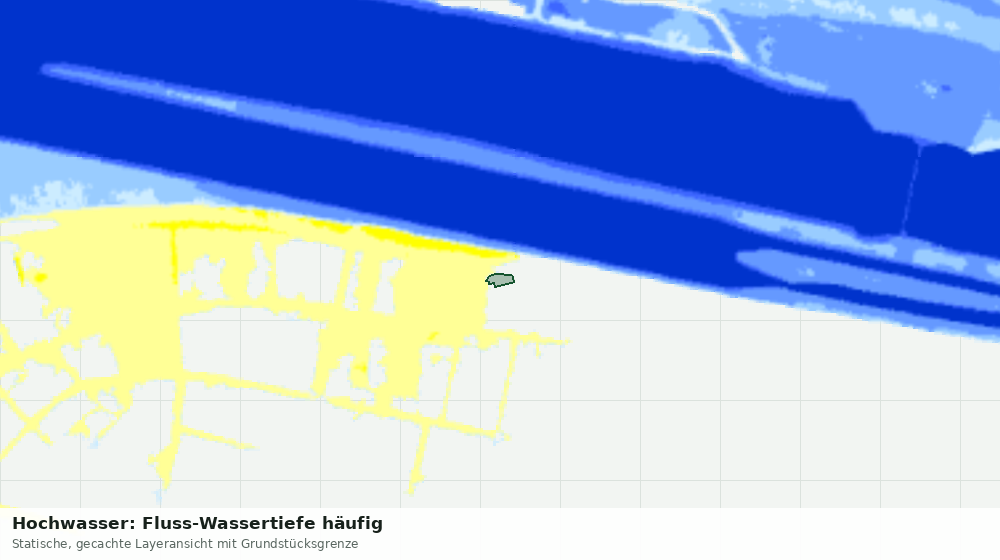 Statische Kartenansicht: Hochwasser: Fluss-Wassertiefe häufig