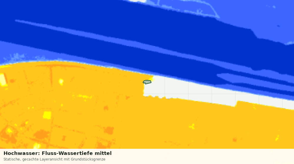 Statische Kartenansicht: Hochwasser: Fluss-Wassertiefe mittel