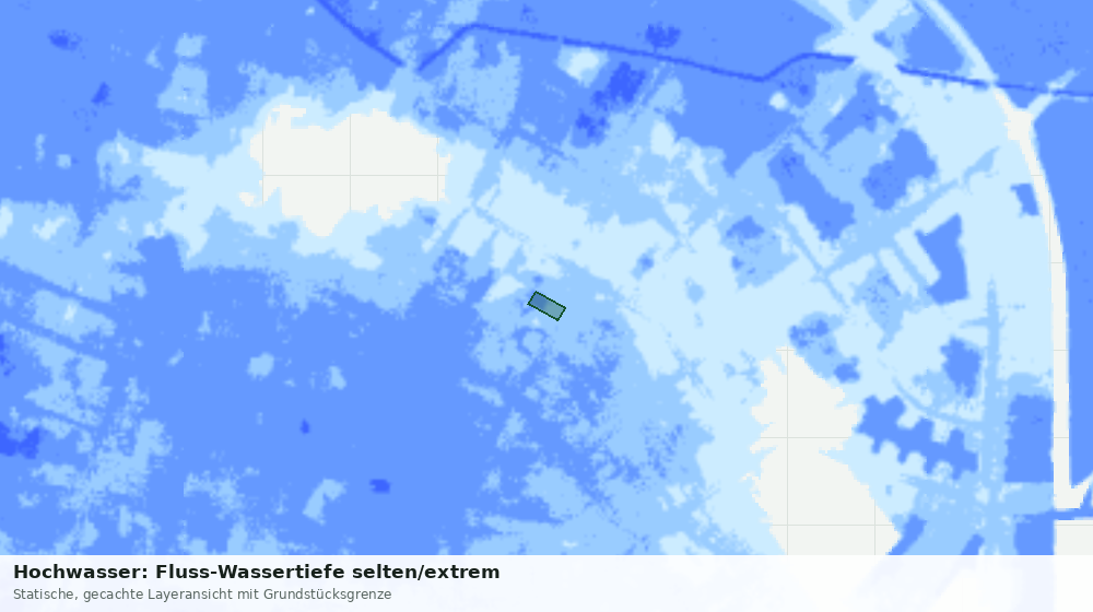 Statische Kartenansicht: Hochwasser: Fluss-Wassertiefe selten/extrem