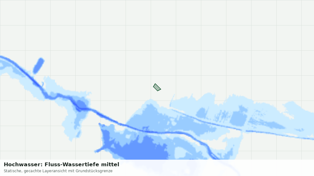 Statische Kartenansicht: Hochwasser: Fluss-Wassertiefe mittel