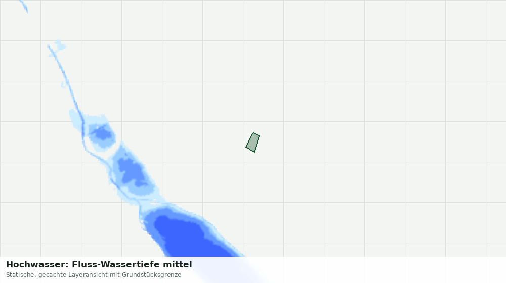 Statische Kartenansicht: Hochwasser: Fluss-Wassertiefe mittel