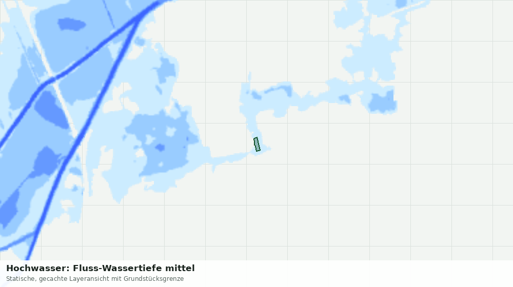 Statische Kartenansicht: Hochwasser: Fluss-Wassertiefe mittel