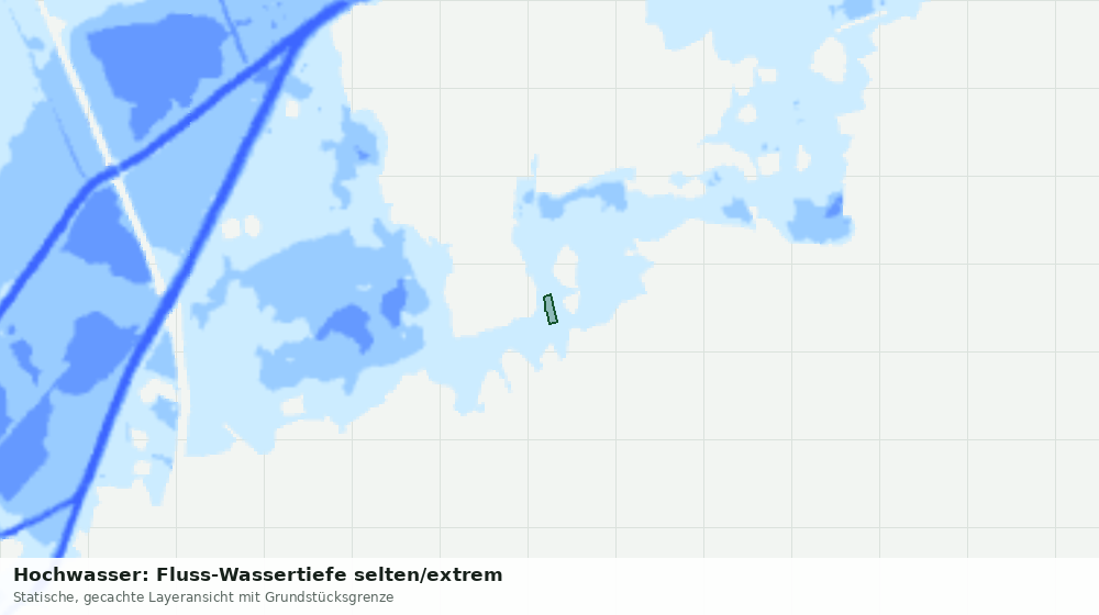 Statische Kartenansicht: Hochwasser: Fluss-Wassertiefe selten/extrem