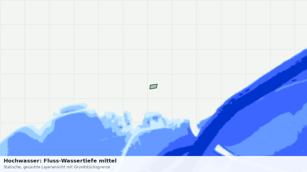 Statische Kartenansicht: Hochwasser: Fluss-Wassertiefe mittel