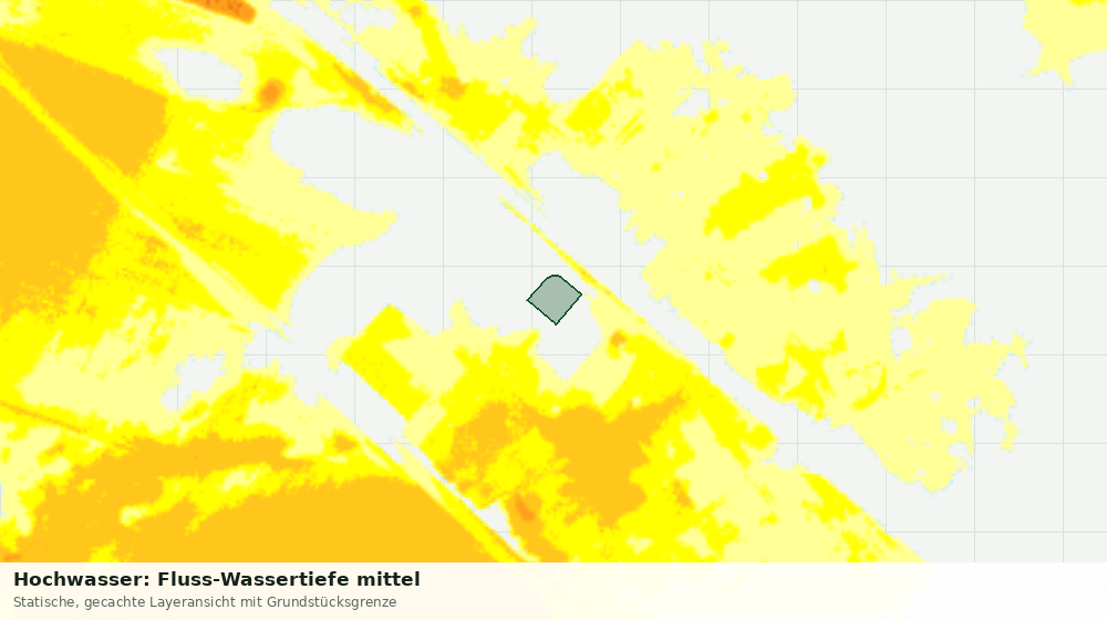 Statische Kartenansicht: Hochwasser: Fluss-Wassertiefe mittel