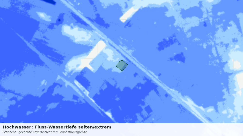 Statische Kartenansicht: Hochwasser: Fluss-Wassertiefe selten/extrem