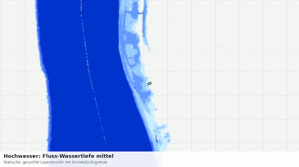 Statische Kartenansicht: Hochwasser: Fluss-Wassertiefe mittel