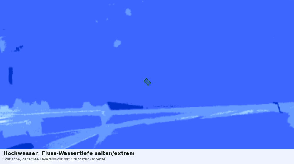Statische Kartenansicht: Hochwasser: Fluss-Wassertiefe selten/extrem