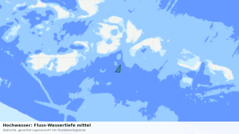 Statische Kartenansicht: Hochwasser: Fluss-Wassertiefe mittel