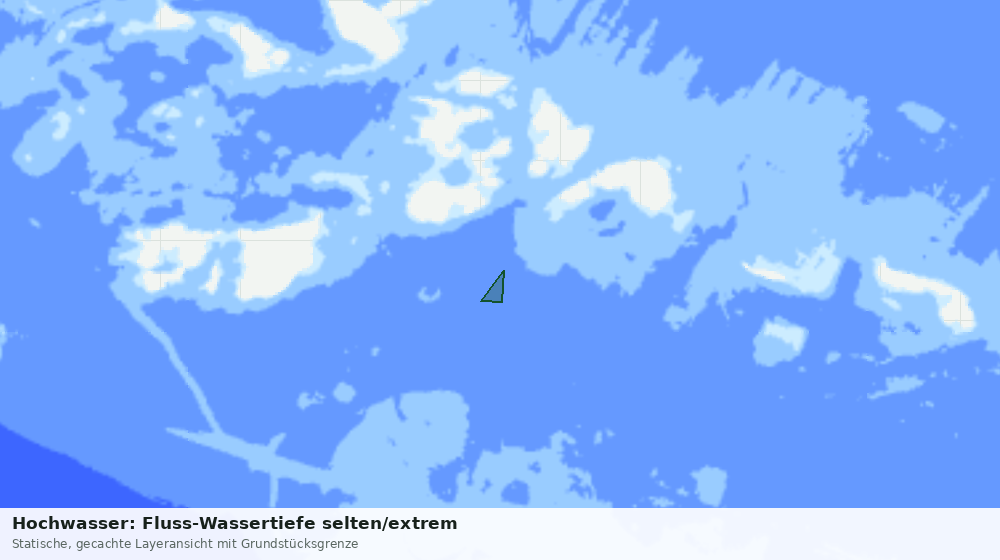 Statische Kartenansicht: Hochwasser: Fluss-Wassertiefe selten/extrem