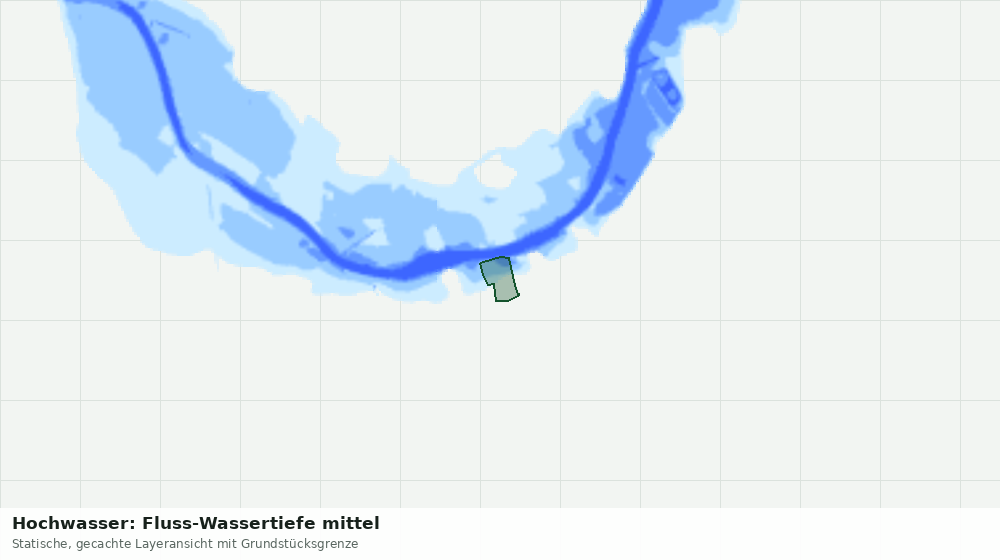 Statische Kartenansicht: Hochwasser: Fluss-Wassertiefe mittel