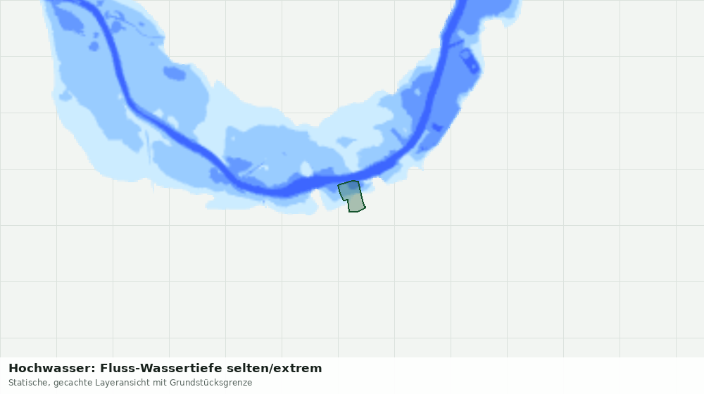 Statische Kartenansicht: Hochwasser: Fluss-Wassertiefe selten/extrem