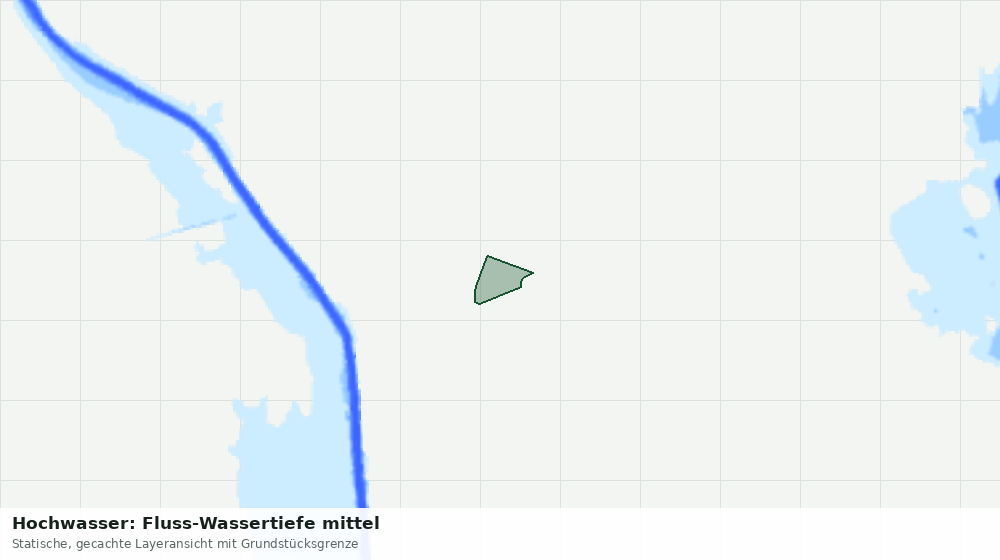 Statische Kartenansicht: Hochwasser: Fluss-Wassertiefe mittel